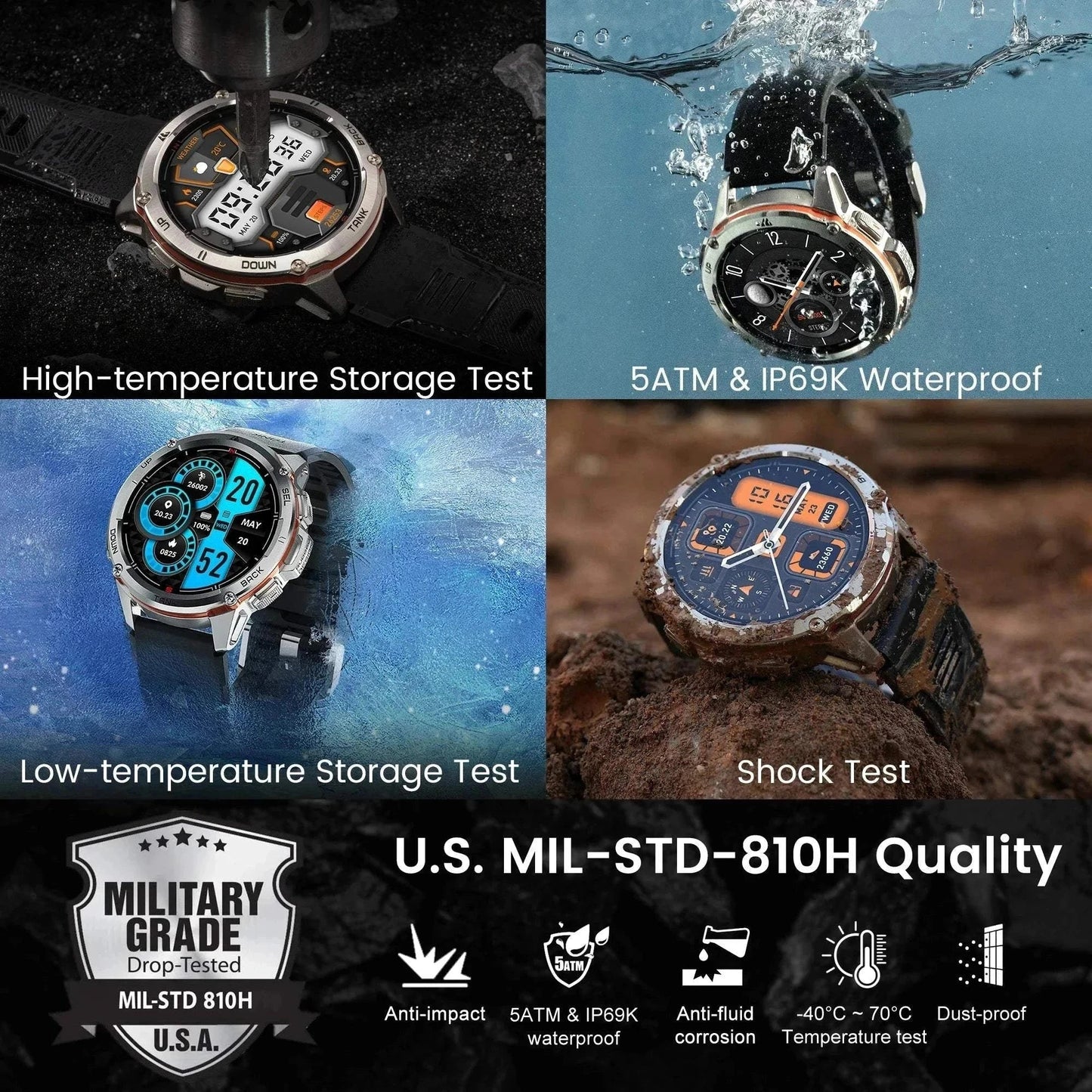 Original KOSPET TANK T3 Ultra Smart Watches
