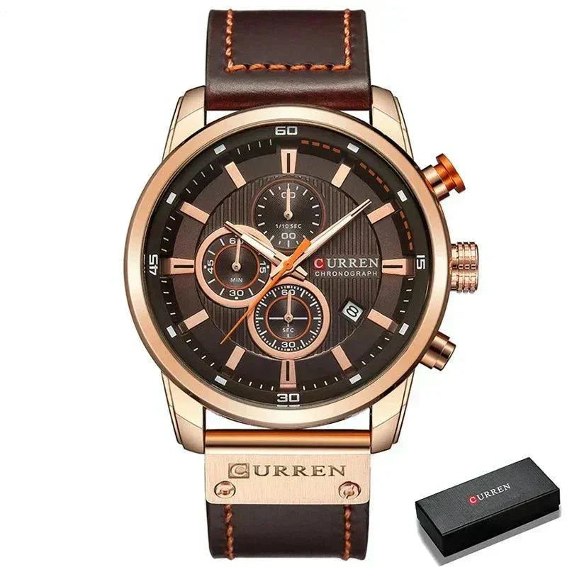 CURREN Brand Watch Men Leather Watches Men