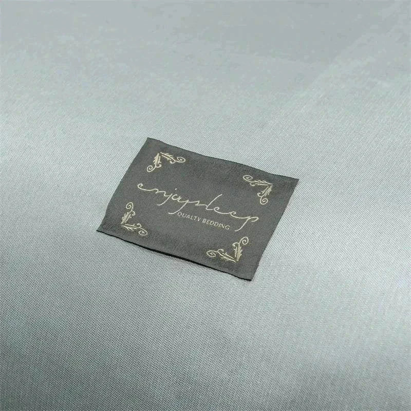 Products Pure Color Embroidered ice Silk Mat Bed Cover fitted