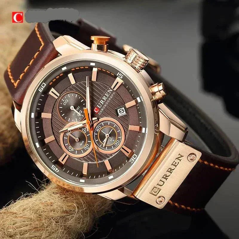 CURREN Brand Watch Men Leather Watches Men