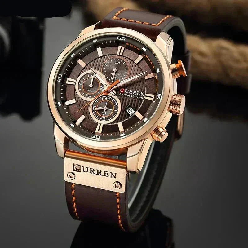 CURREN Brand Watch Men Leather Watches Men