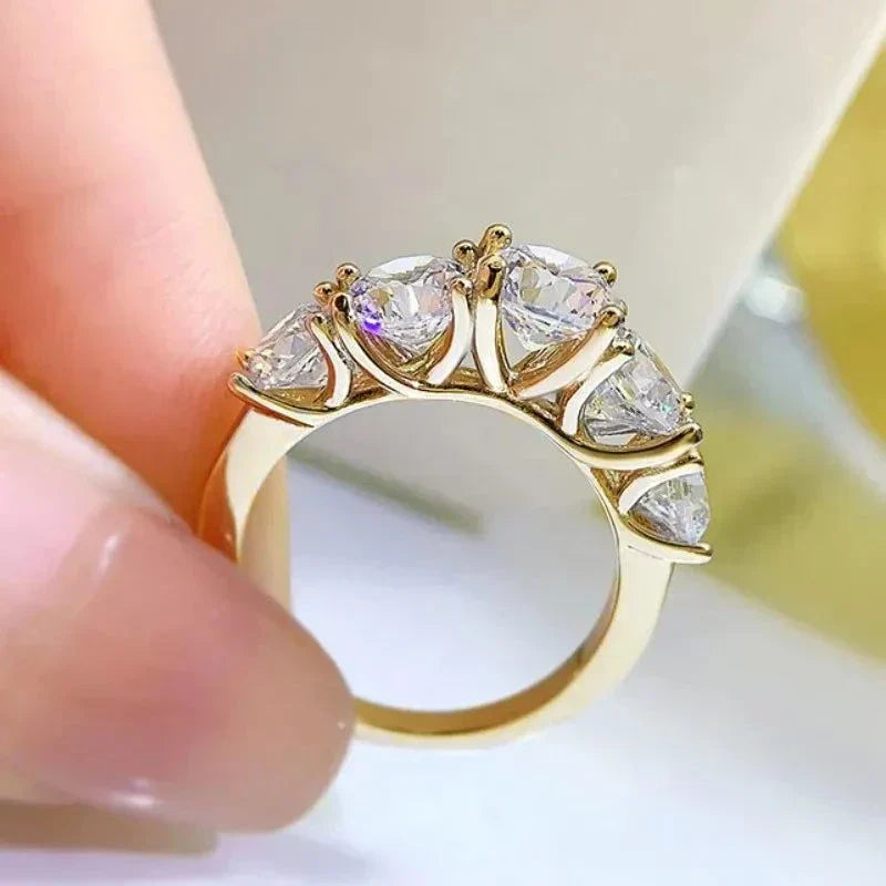 Luxury All Moissanite Wedding Ring