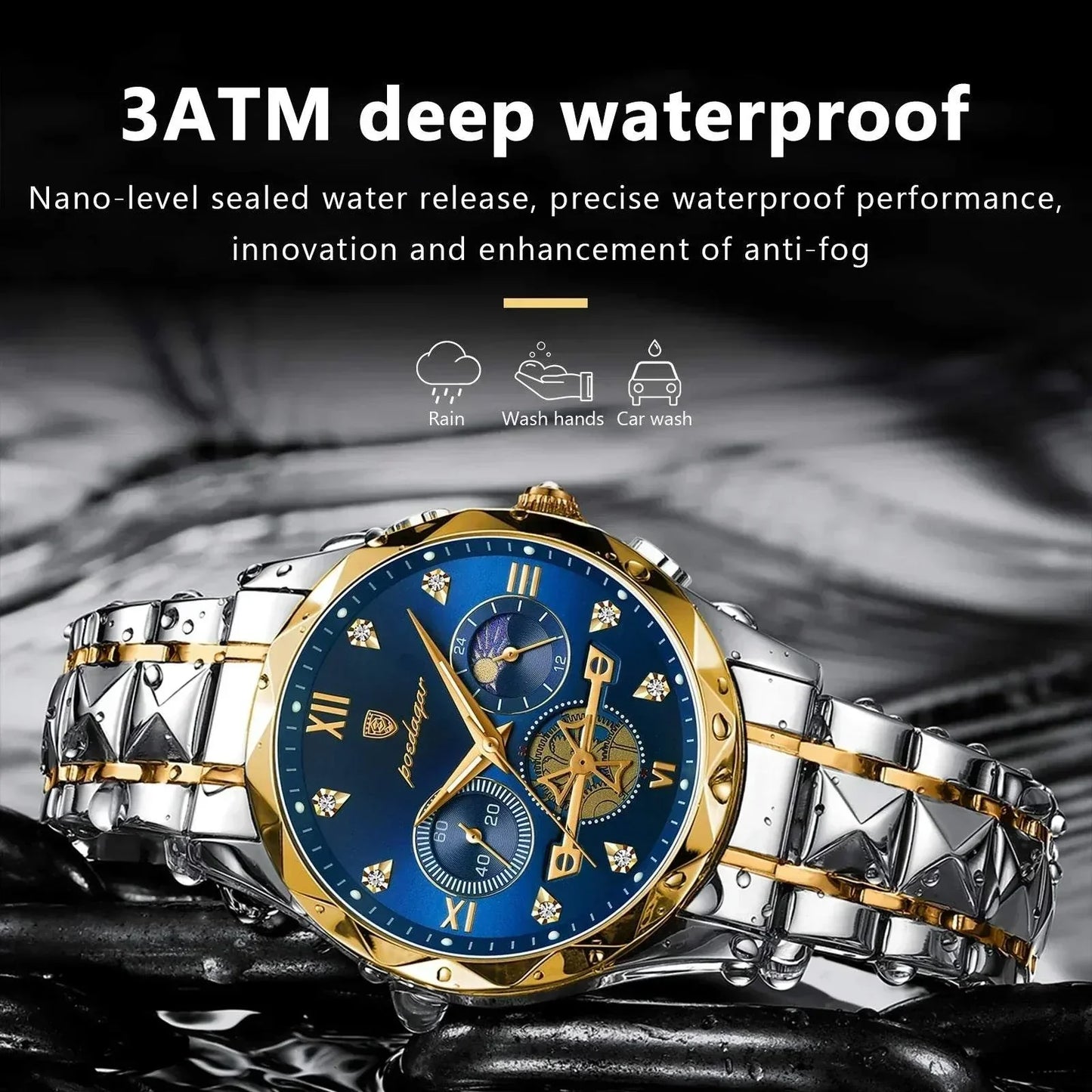 Luxury Man Wristwatch Waterproof Watch