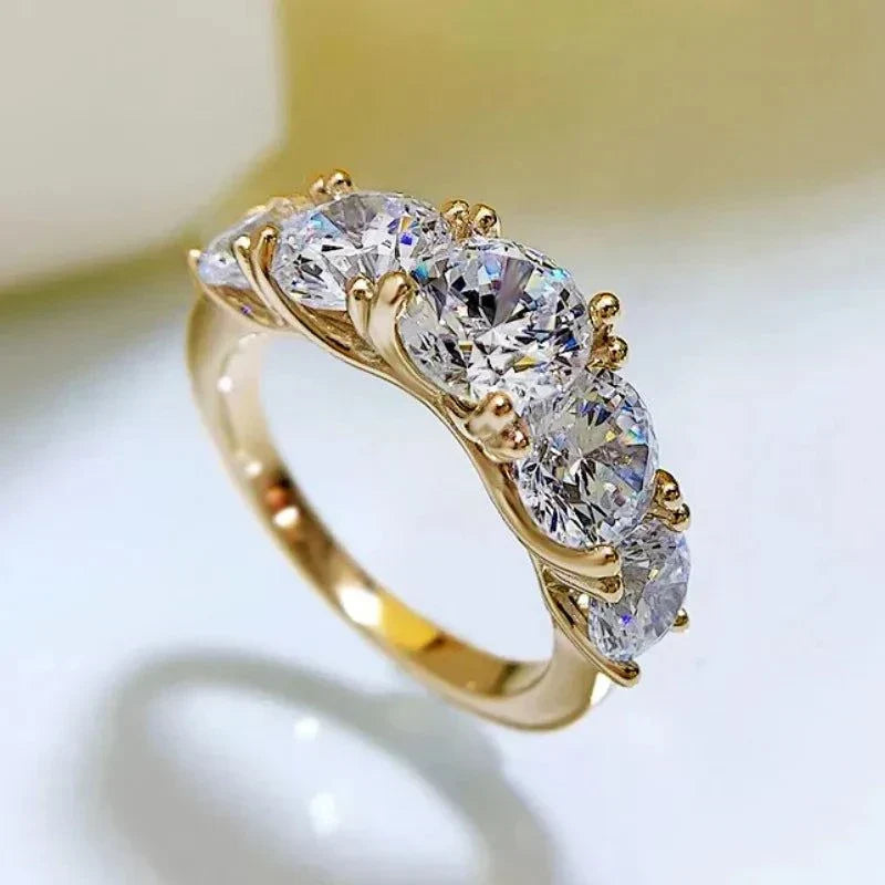 Luxury All Moissanite Wedding Ring