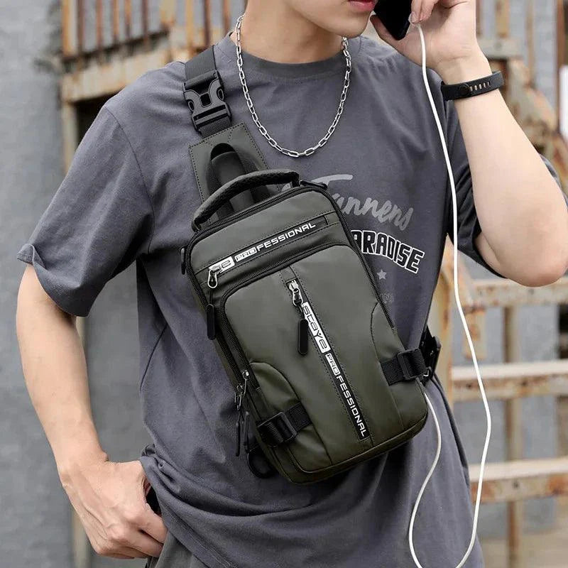 Men Chest Bag Waterproof Men Crossbody Bag