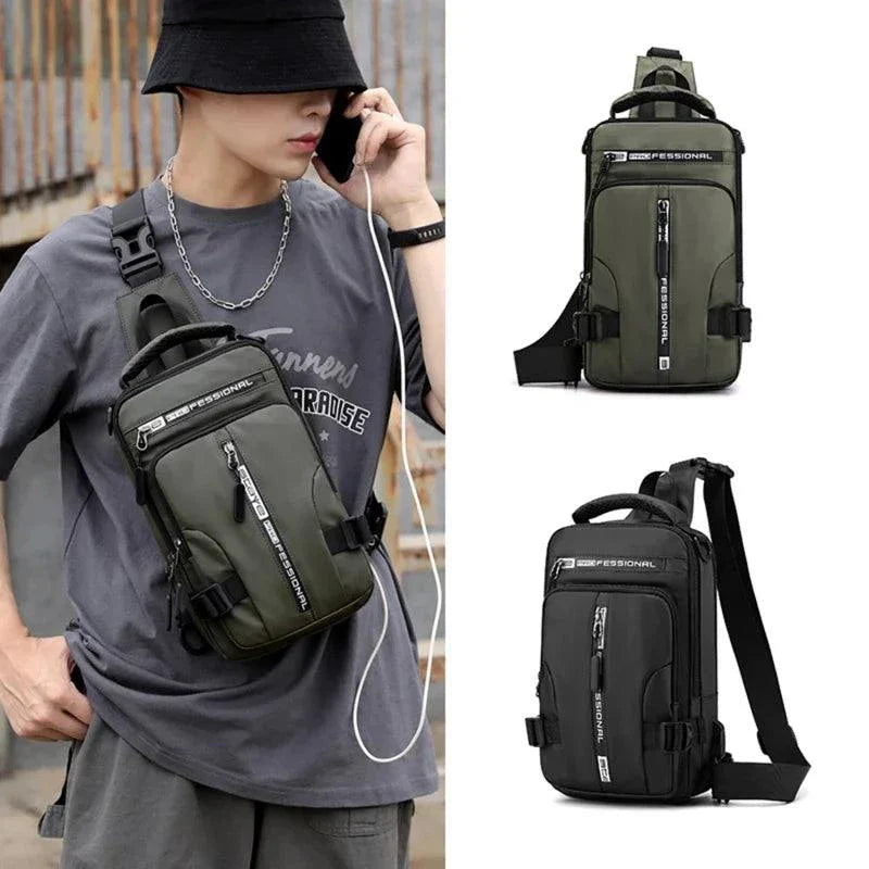 Men Chest Bag Waterproof Men Crossbody Bag