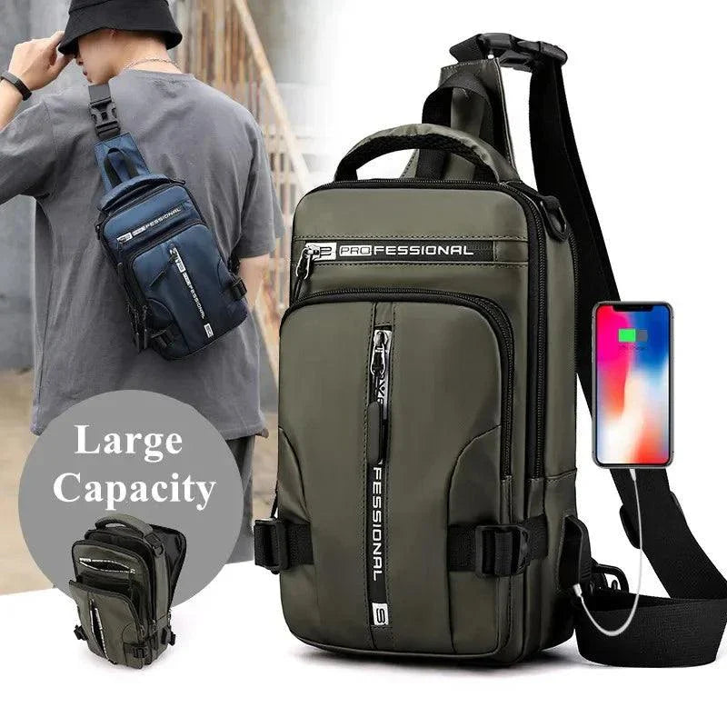 Men Chest Bag Waterproof Men Crossbody Bag