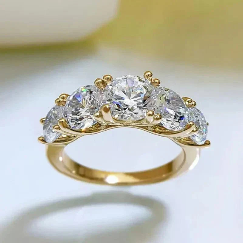 Luxury All Moissanite Wedding Ring