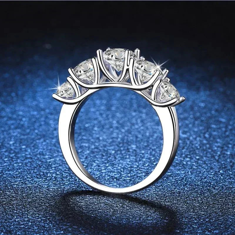 Luxury All Moissanite Wedding Ring