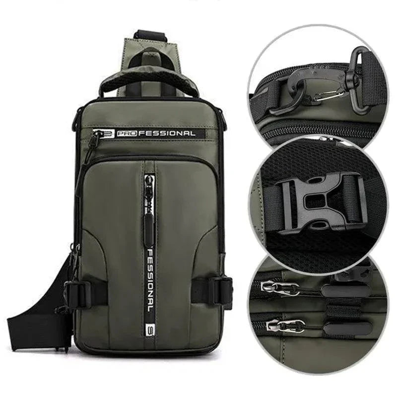 Men Chest Bag Waterproof Men Crossbody Bag